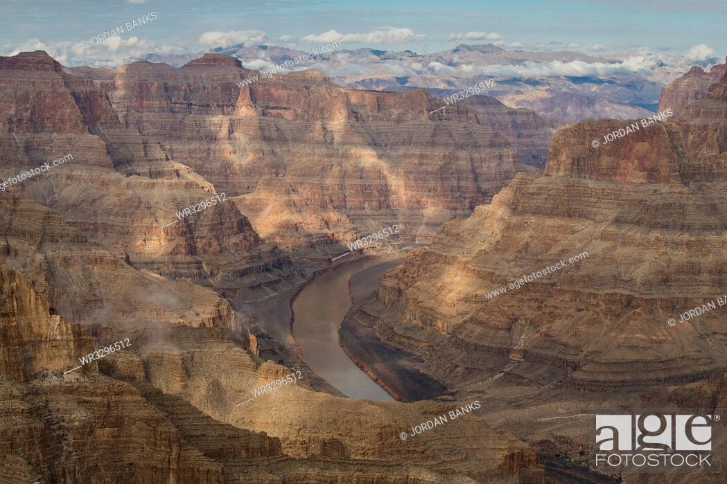 Stock Photo: West Rim, Grand Canyon and Colorado River, UNESCO World Heritage Site, Arizona, United States of America, North America.