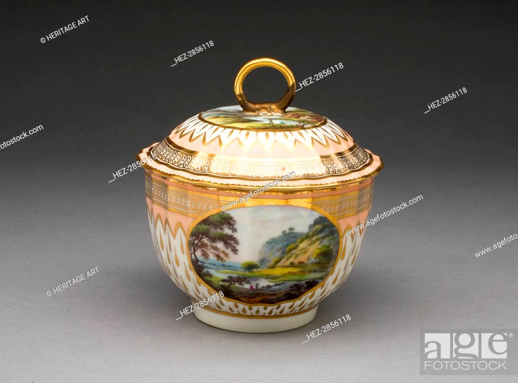 Photo de stock: Sugar Bowl, Derby, 1780/95. Creator: Derby Porcelain Manufactory England.