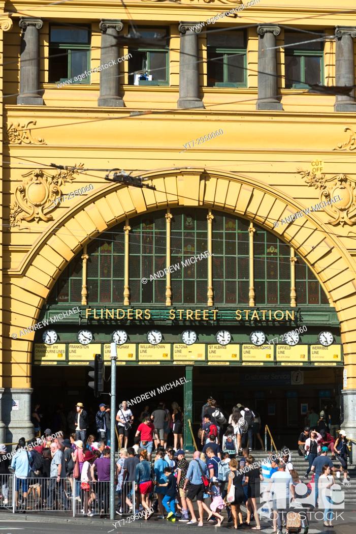 Stock Photo: Flinders street railway station, Melbourne, Victoria, Australia.
