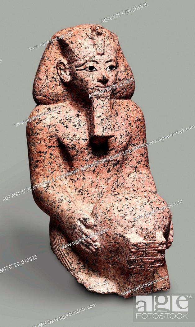 Stock Photo: Kneeling statue of Hatshepsut, New Kingdom, Dynasty 18, ca. 1479â€“1458 B.C., From Egypt, Upper Egypt, Thebes, Deir el-Bahri.