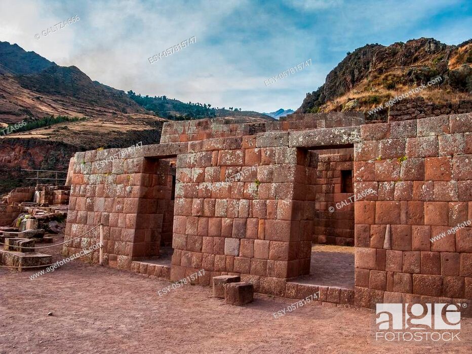 Stock Photo: Pisac Ruins near Pisac Sacred Valley, Peru.