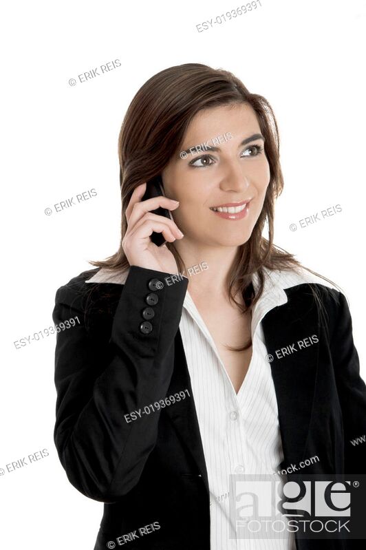 Stock Photo: Businesswoman making a phone call.