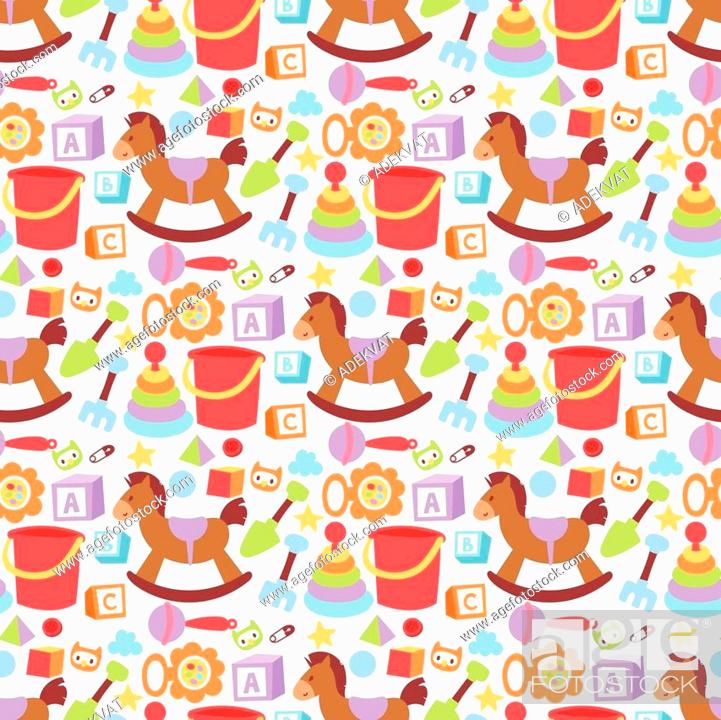 Baby toys icons cartoon family kid toyshop design cute boy and girl  childhood art diaper drawing..., Stock Vector, Vector And Low Budget  Royalty Free Image. Pic. ESY-045121457 | agefotostock