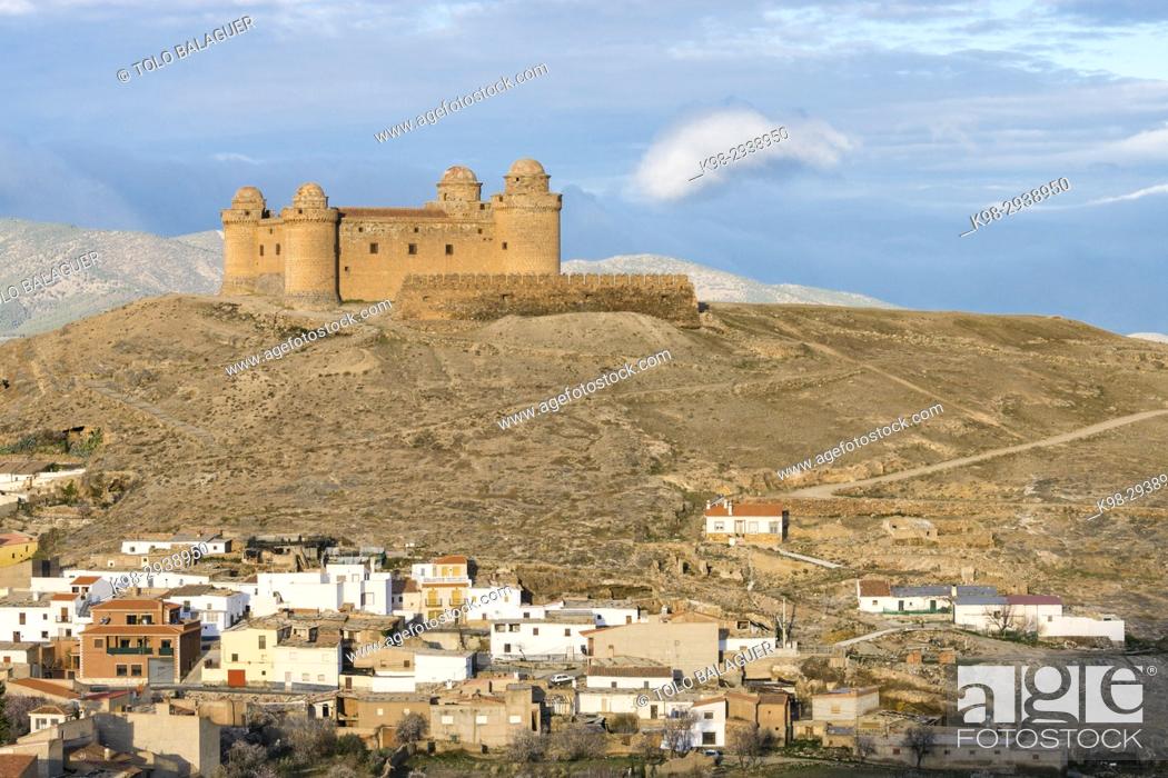 Stock Photo: castillo de La Calahorra, marquesado del Cenete, municipio de La Calahorra, provincia de Granada, comunidad autónoma de Andalucía, Spain.
