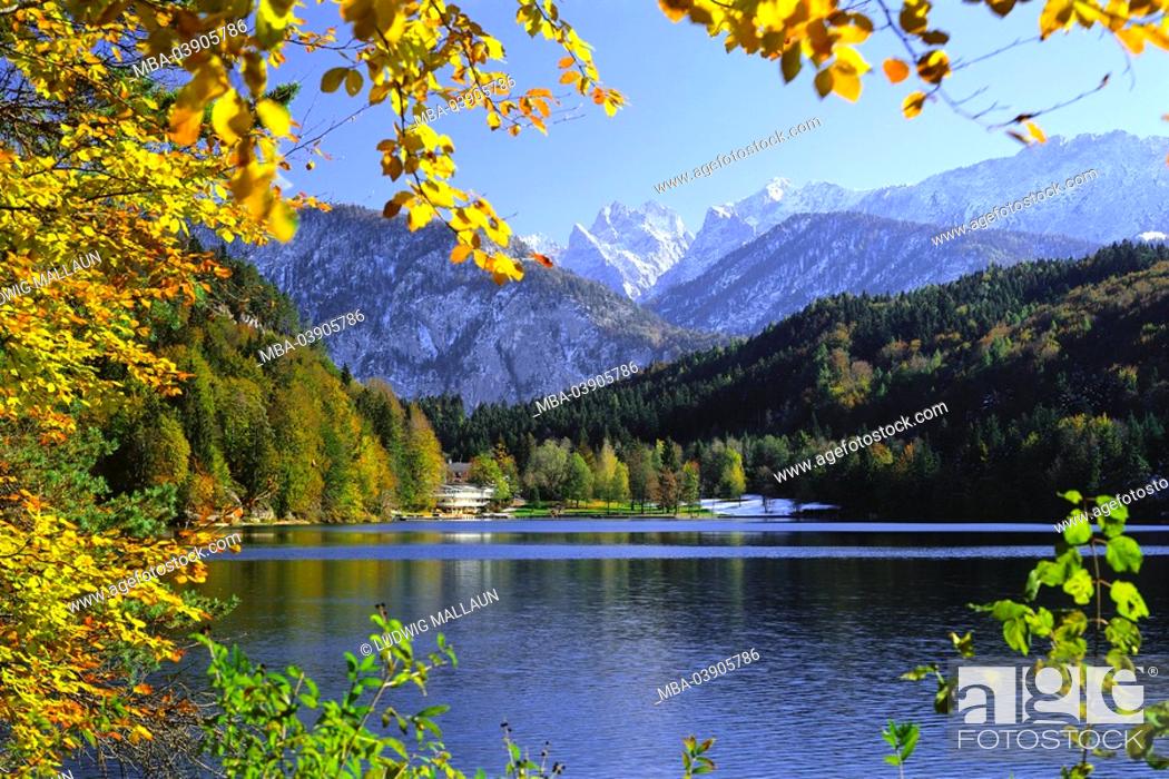 Stock Photo: Austria, Tyrol, Kufstein, Hechtsee, autumn, Under Inn Valley, mountain scenery, lake, mountain lake, Kaiser-mountains, nature, silence, silence, idyll.
