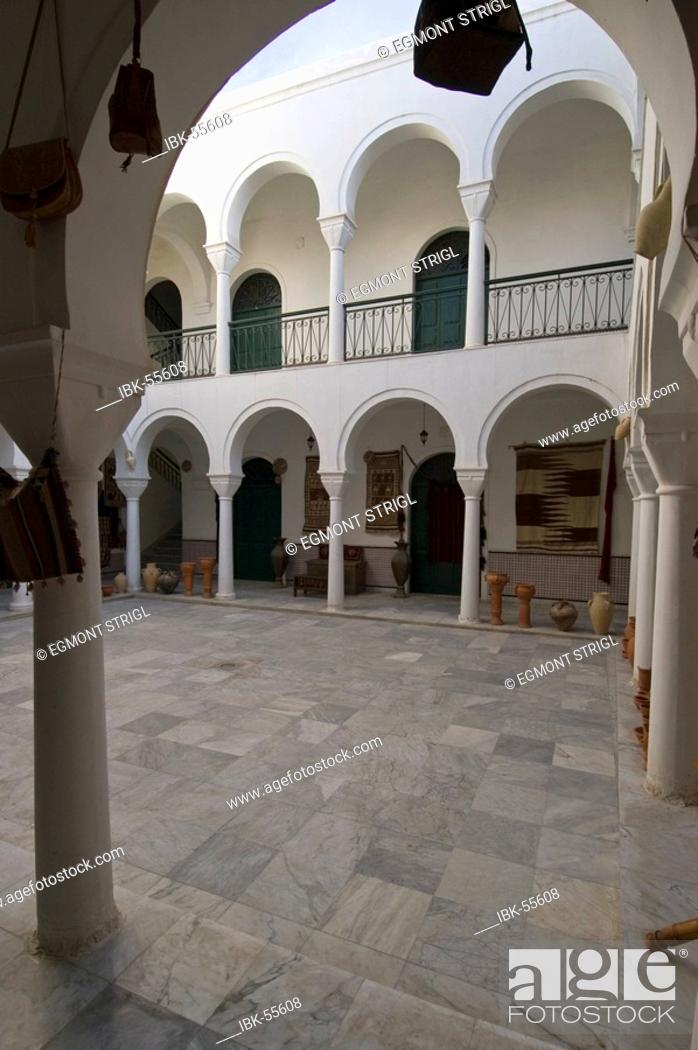 Stock Photo: Riad, historic city palace in the historic center of Tripolis, Tripoli, Libya.