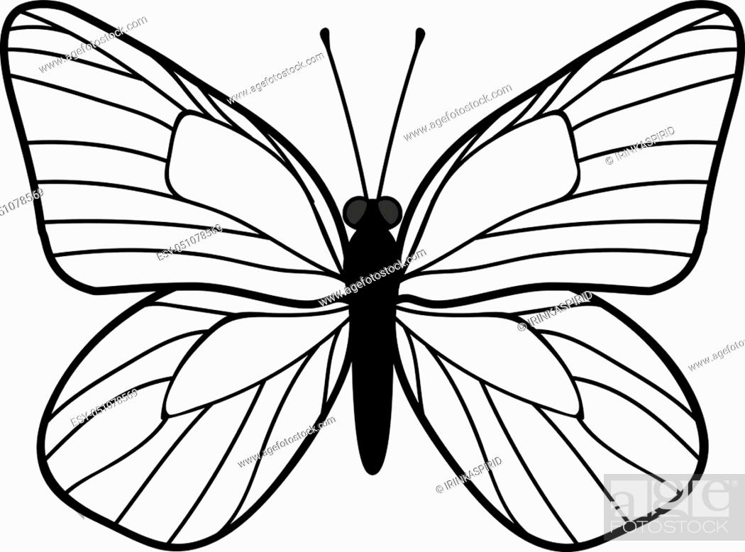 Cartoon butterfly in a flat style. Insect icon. Vector illustration, Stock  Vector, Vector And Low Budget Royalty Free Image. Pic. ESY-051078569 |  agefotostock