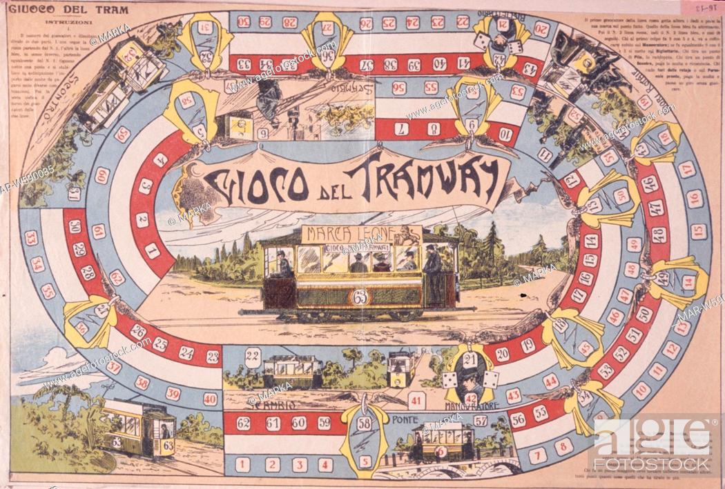 Stock Photo: gioco del tramway, 1920-30.