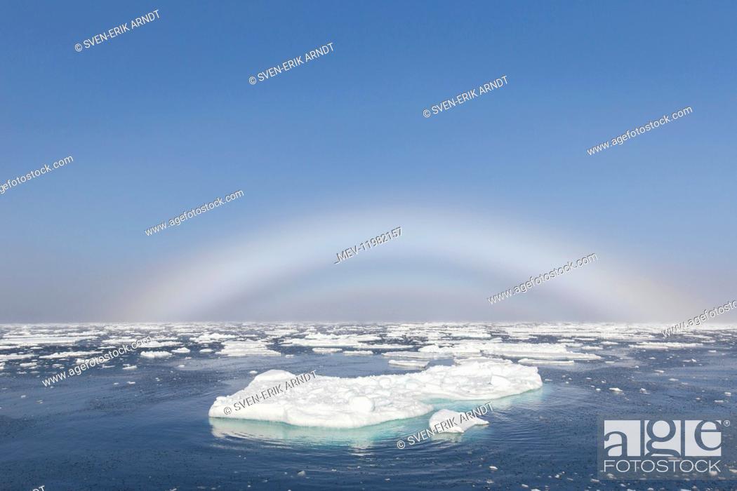 Stock Photo: Fogbow in the arctic - Svalbard - Norway.