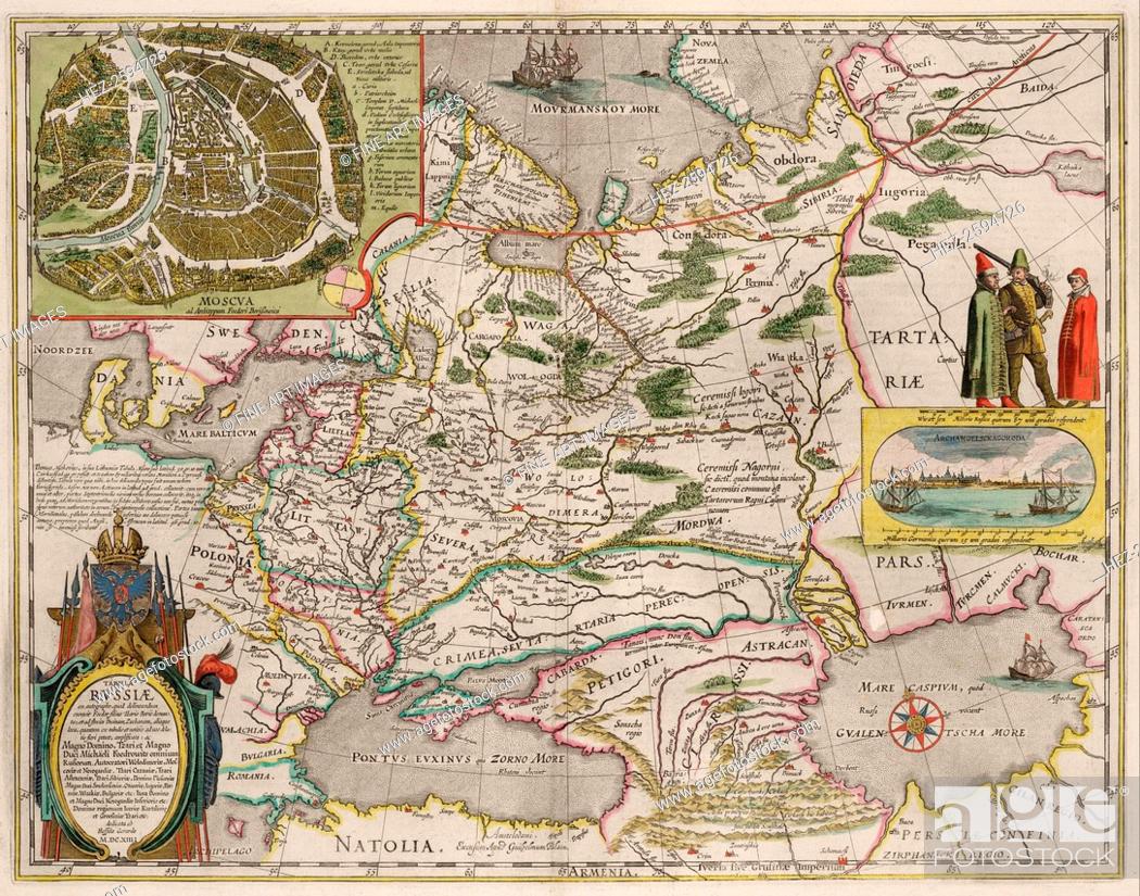 Tartariae Theatrum Orbis Terrarum map of Russia c1570 22x16 