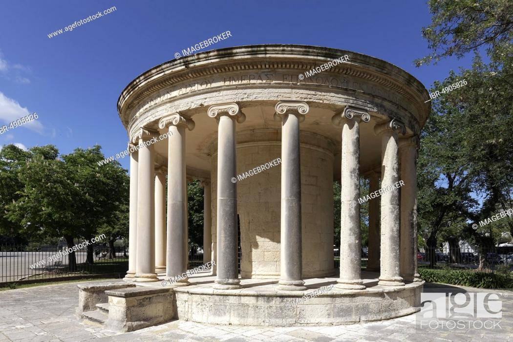 Stock Photo: Maitland Monument or Maitland Rotunda, Spianada Square, Corfu City, Corfu Island, Ionian Islands, Greece, Europe.