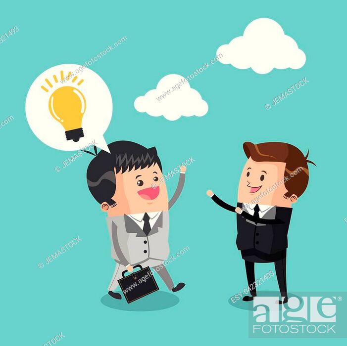 Businessman cartoon and light bulb icon. Business strategy solution and  work theme, Stock Vector, Vector And Low Budget Royalty Free Image. Pic.  ESY-042321493 | agefotostock