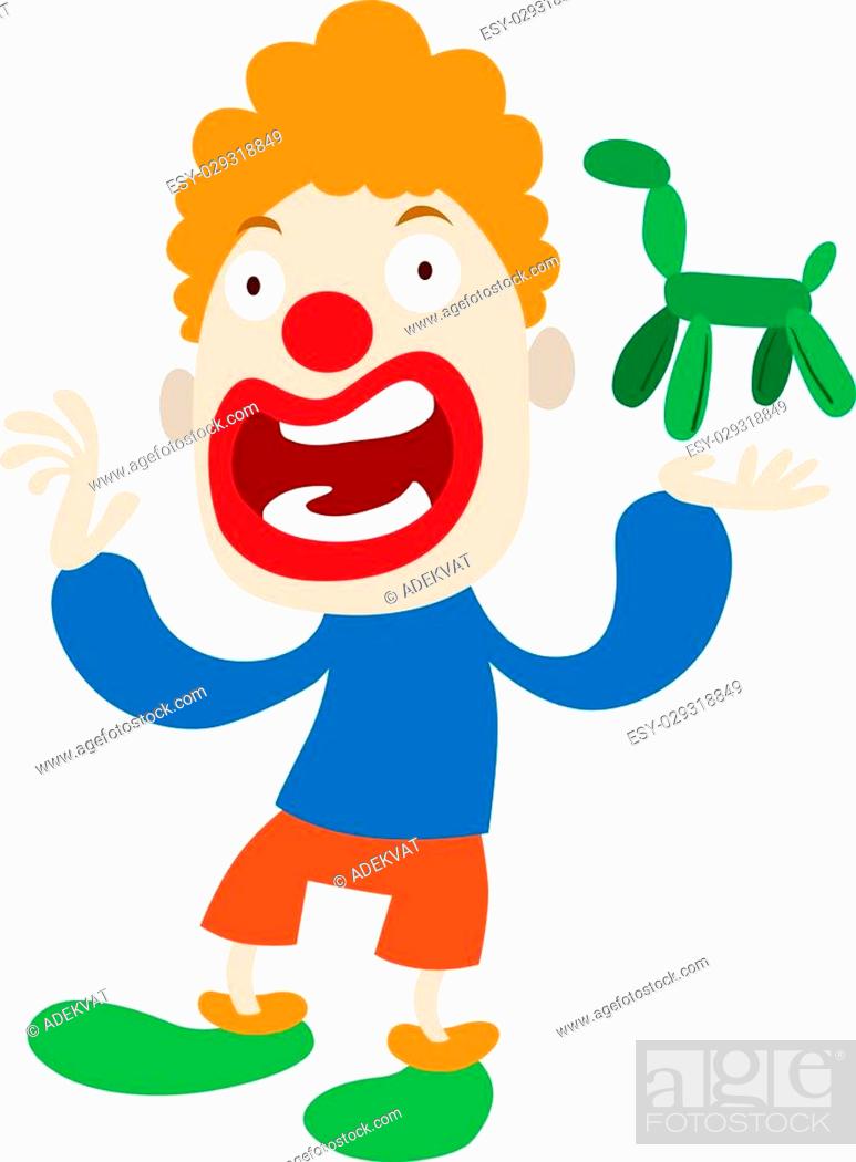 Clown character performing different fun activities vector cartoon  illustrations, Stock Vector, Vector And Low Budget Royalty Free Image. Pic.  ESY-029318849 | agefotostock