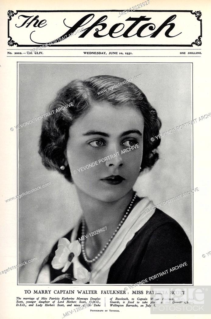 Stock Photo: Miss Patricia Katherine Montagu Douglas Scott, younger daughter of Lord Herbert Scott and niece of the Duke of Buccleuch.