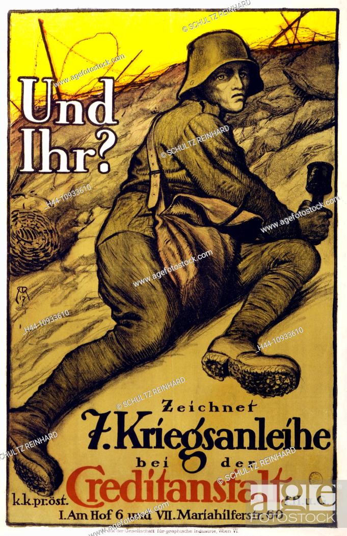 Vintage German WW1 Military Propaganda Poster Helden von der Front