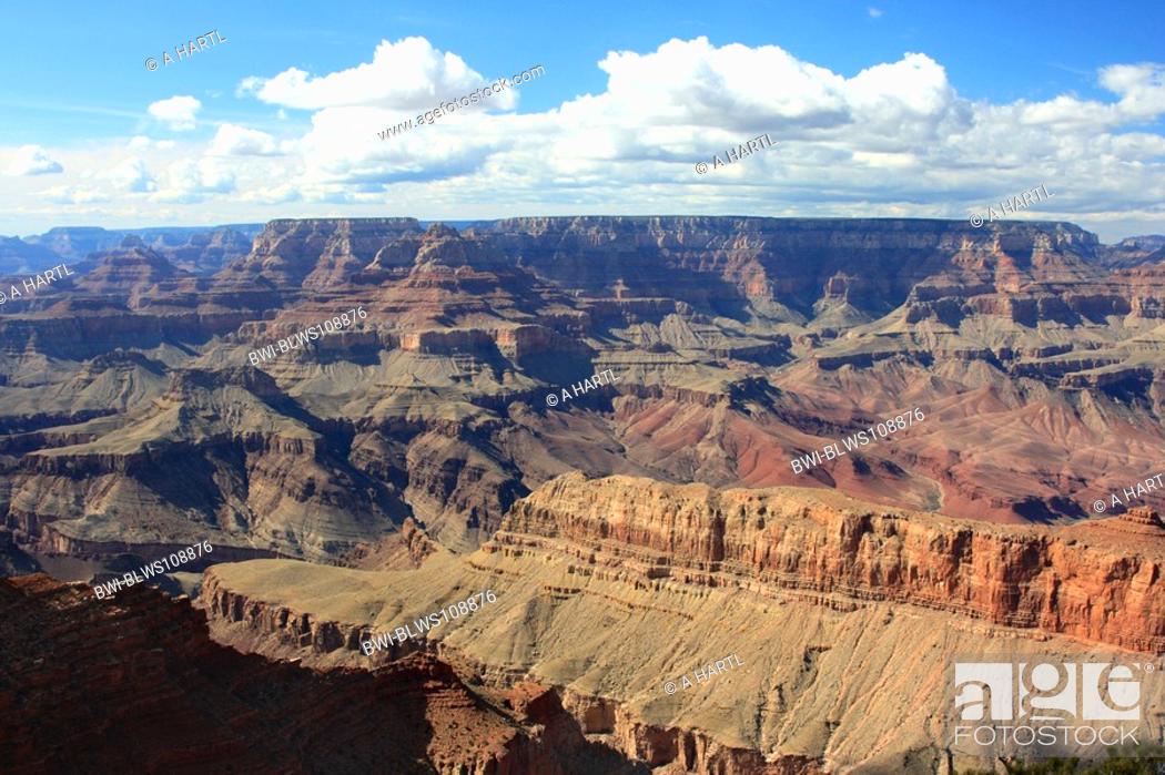Stock Photo: Grand Canyon, view from Grandview Point to Walhalla Plateau, USA, Arizona, Grand Canyon NP.