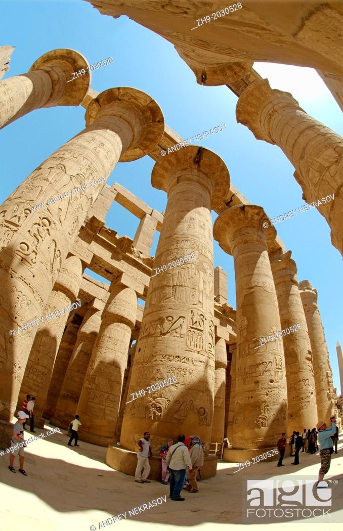 Stock Photo: Karnak Temple Complex, Luxor (Thebes), Egypt, Africa.	1015.