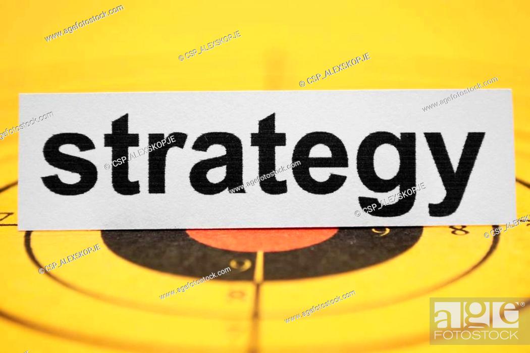 Photo de stock: Strategy target.