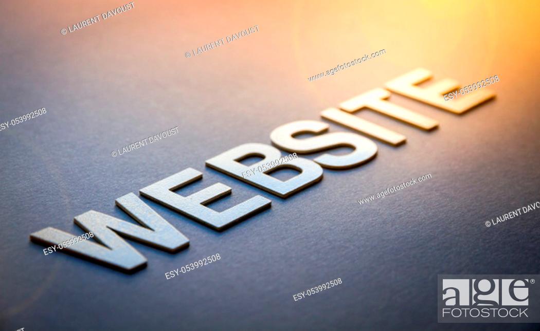 Stock Photo: Word website written with white solid letters on a board.