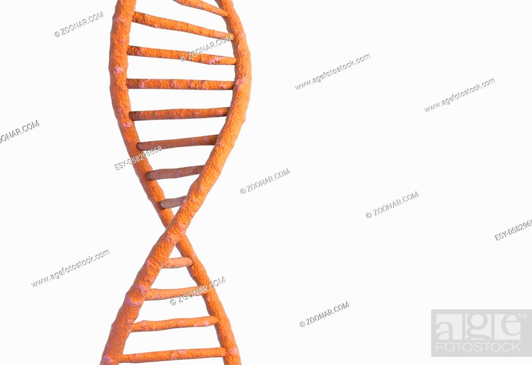 Stock Photo: Genetic code DNA molecule structure. 3d render.