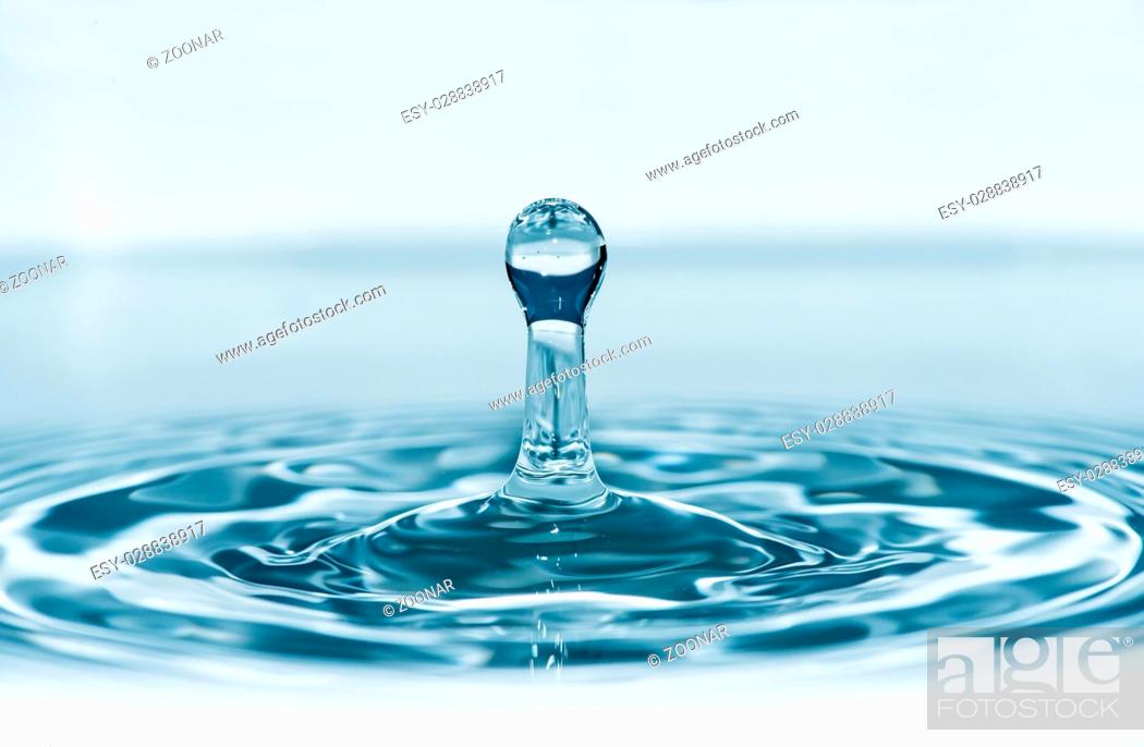 Stock Photo: Drop in water.