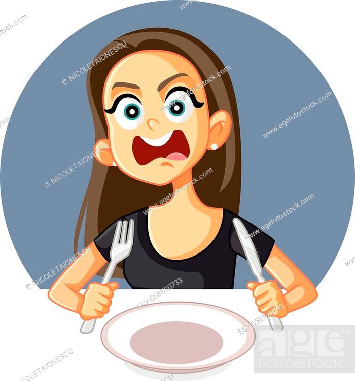 Starving person yelling food order in a restaurant, Stock Vector, Vector  And Low Budget Royalty Free Image. Pic. ESY-058520733 | agefotostock