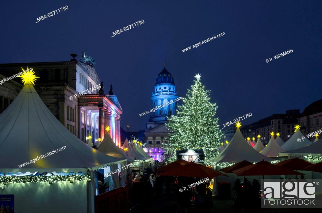 Stock Photo: Traditional Christmas fair in Berlin at the Gendarmenmarkt, Germany,.