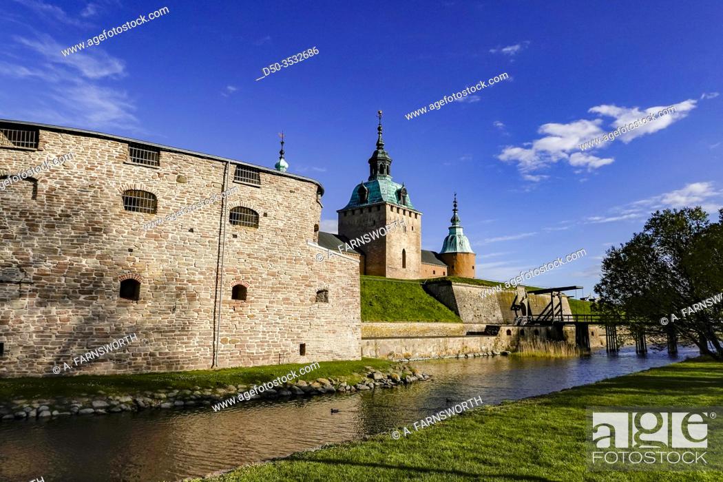 Stock Photo: Kalmar, Sweden The grounds of the Kalmar Castle.