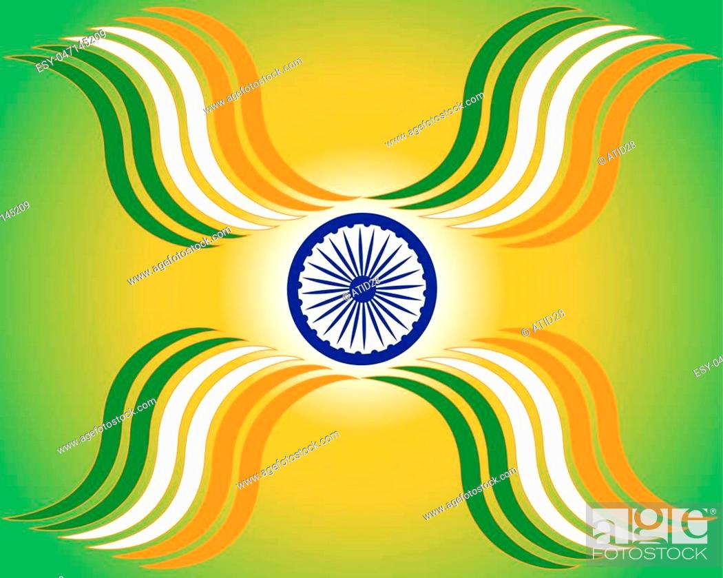 Beautiful Indian flag theme background design for Indian ...