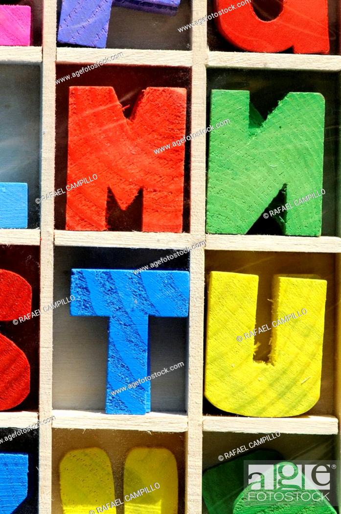 Stock Photo: Wooden letters toy.