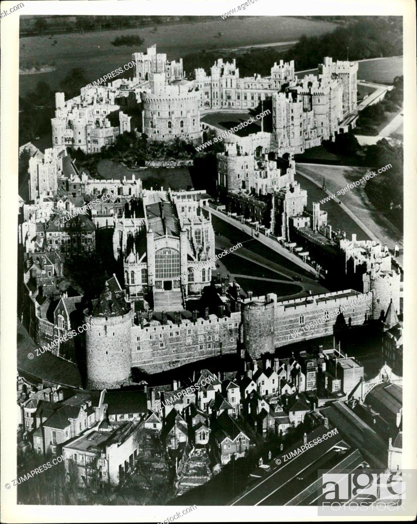 Stock Photo: Aug. 08, 1959 - Home of Sovereigns: For over 850 years Windsor Castle has been the chief residence of English sovereigns.