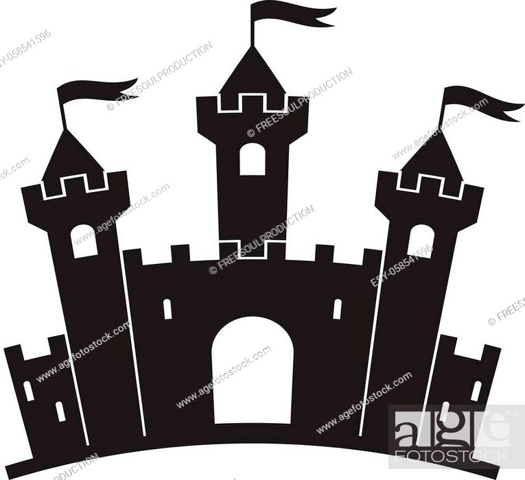 vector fortress icon isolated on white background. fairytale castle black  symbol, Stock Vector, Vector And Low Budget Royalty Free Image. Pic.  ESY-058541596 | agefotostock