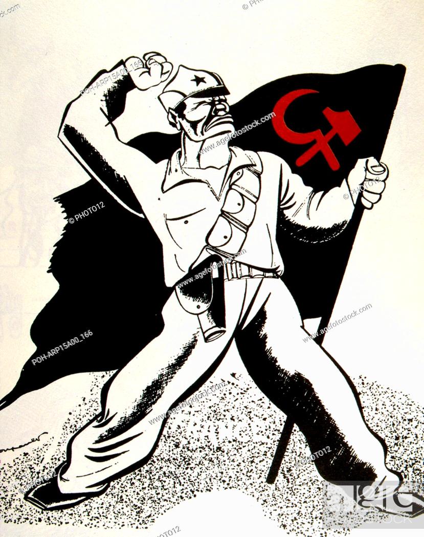 Spanish Civil War: French cartoon against the Communist Party of Spain,  1936, Stock Photo, Picture And Rights Managed Image. Pic. POH-ARP15A00_166  | agefotostock