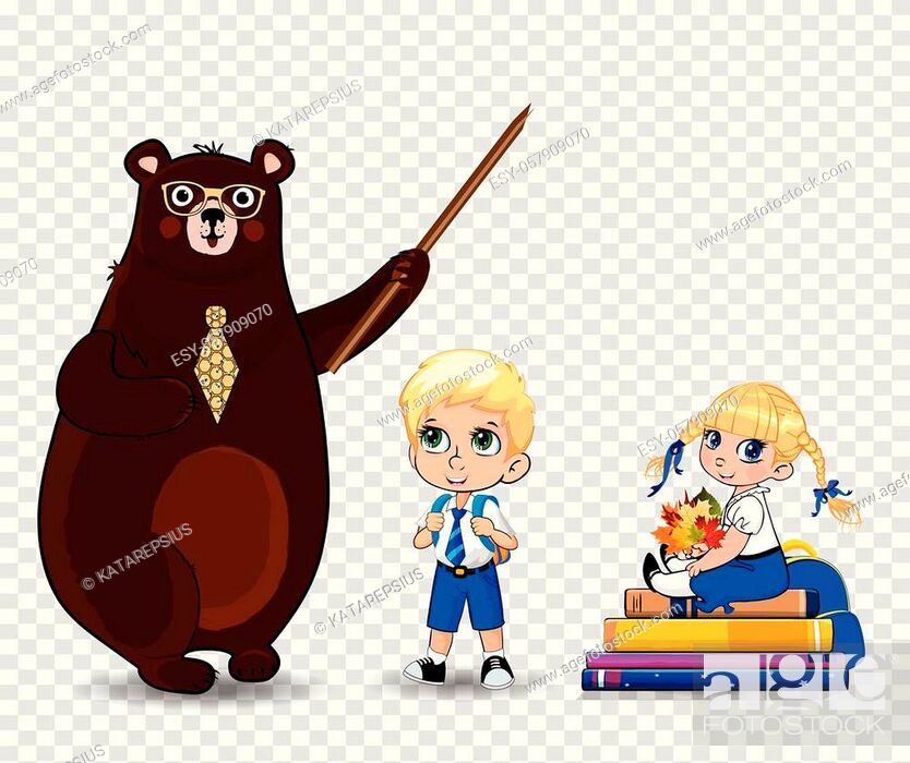 Happy teachers day, back to school vector illustration of cartoon bear  teacher holding pointer and..., Stock Vector, Vector And Low Budget Royalty  Free Image. Pic. ESY-057909070 | agefotostock