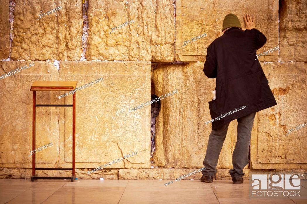 Stock Photo: Praying at the Western Wall (Jerusalem).