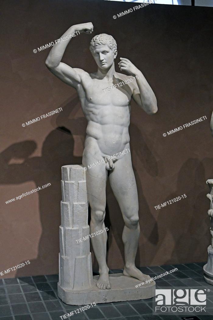 Stock Photo: Amelung athlete, 1st-2nd century AD at the exhibition 'I Marmi Torlonia. Collezionare capolavori', 96 masterpieces from the Torlonia collection at Capitolini.