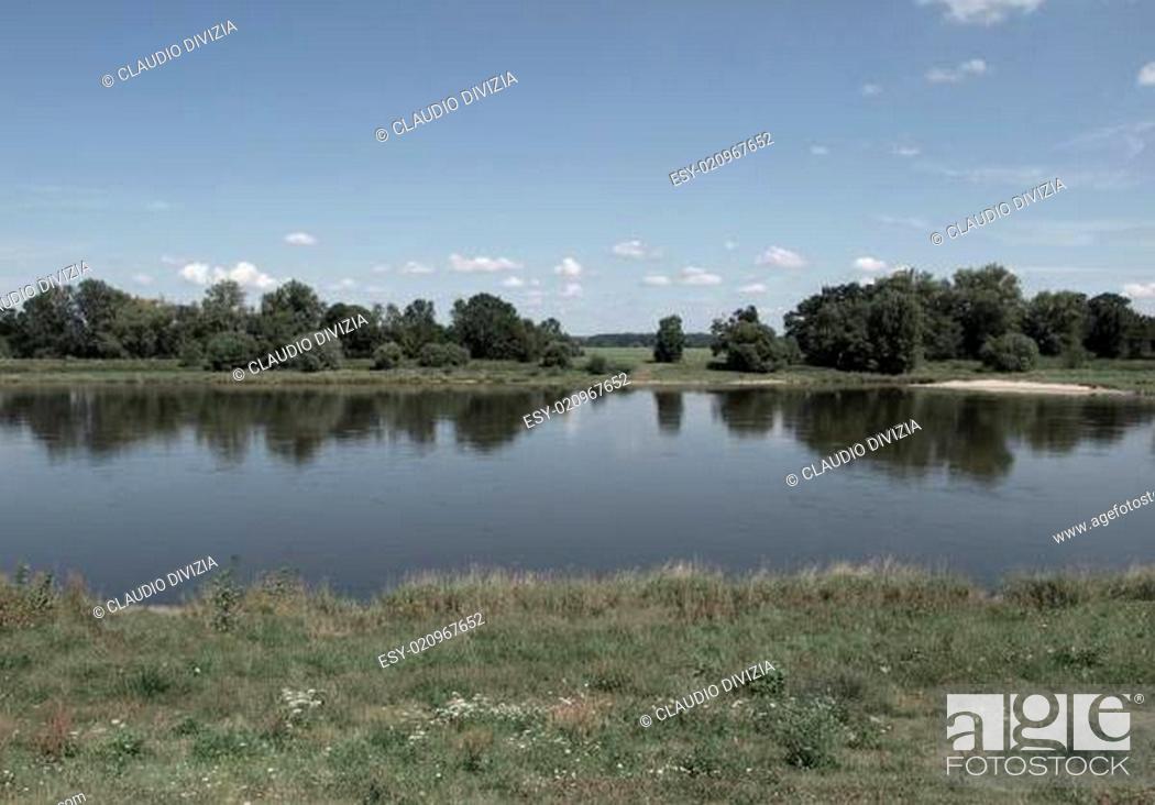 Stock Photo: Elbe River Dessau.