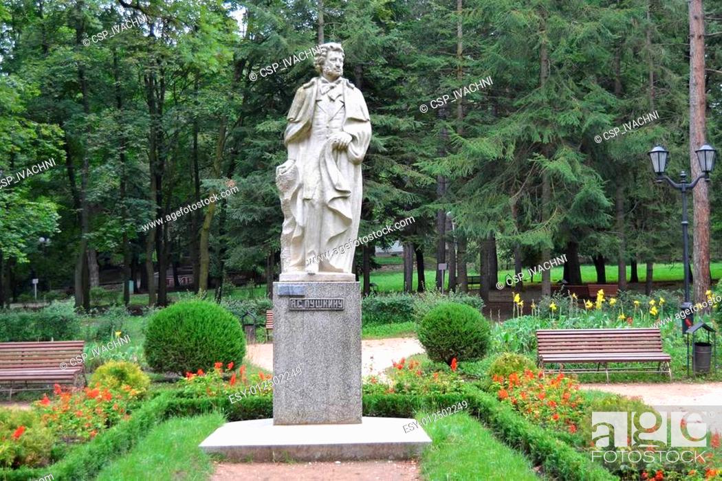 Stock Photo: monument to A.S.Pushkin-Kislovodsk.
