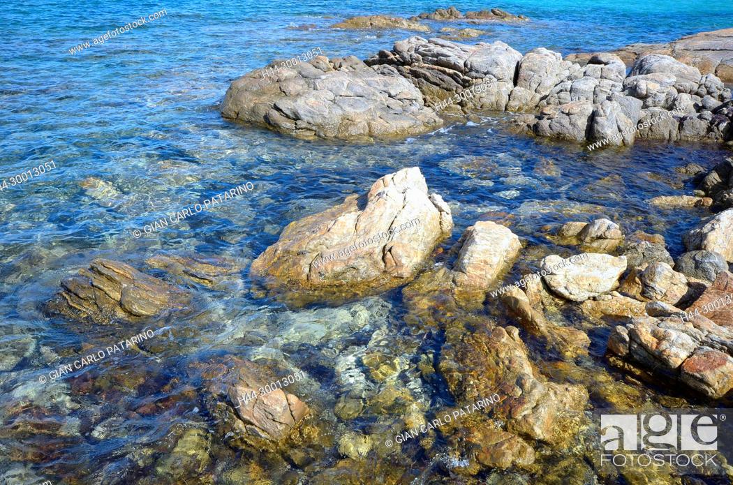 Stock Photo: Sardinia, Italy beach in the Golfo di Marinella near Golfo Aranci.