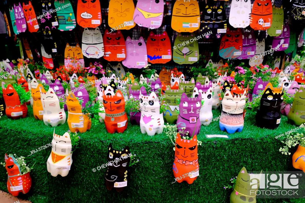 Stock Photo: Decorations at AEON Mall, Cat, Kuching, Sarawak, Malaysia.