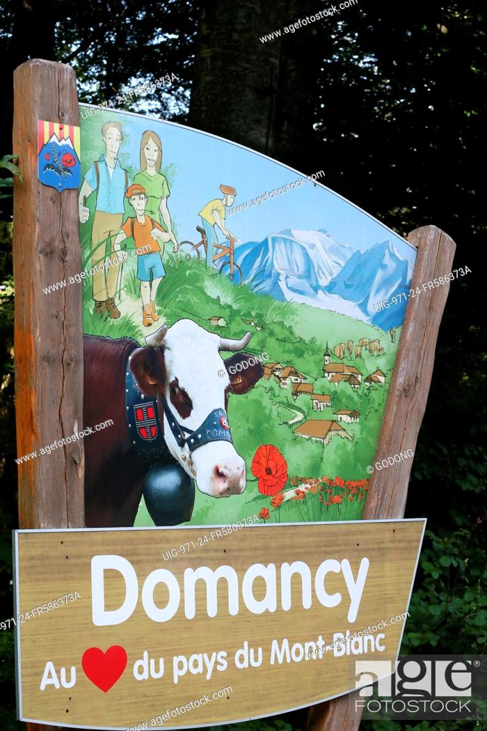 Stock Photo: Domancy village in the french Alps.