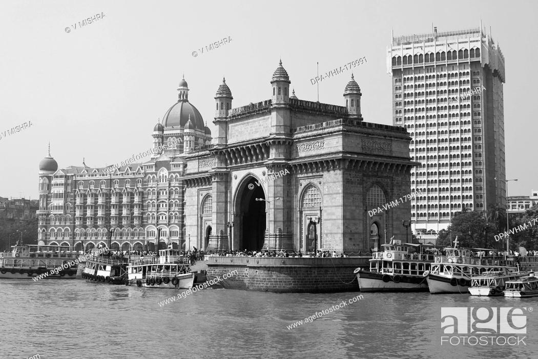 Stock Photo: Gateway of India Mumbai Maharashtra India Asia Jan 2012.