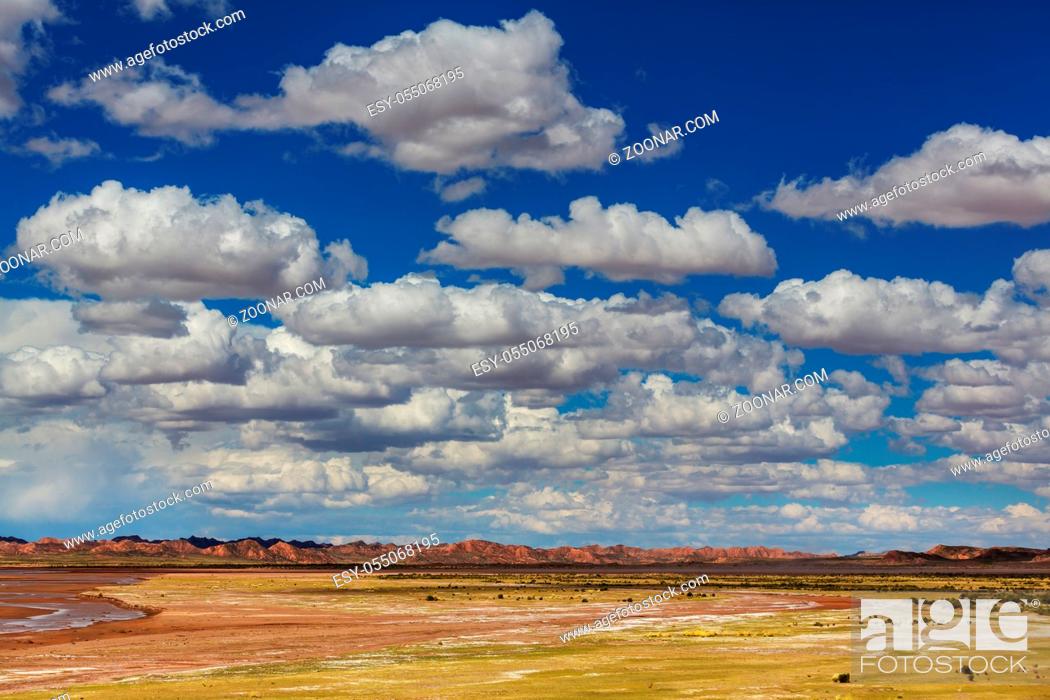 Stock Photo: Beautiful natural landscapes mountains volcano Andes region, Bolivia.