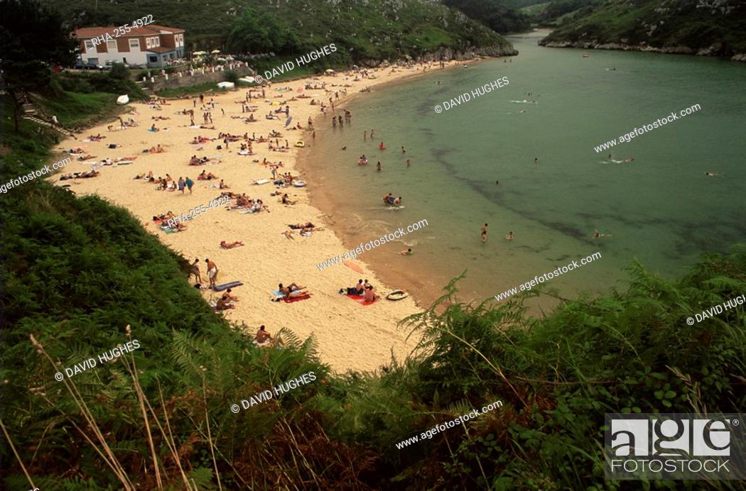 Stock Photo: Playa de Poo, near Llanes, Costa Verde Green Spain, Asturias, Spain, Europe.