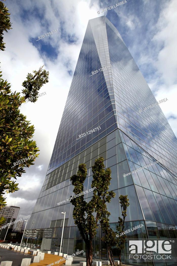 Stock Photo: Torre de Cristal, CTBA, Cuatro Torres Business Area, Madrid, Spain.