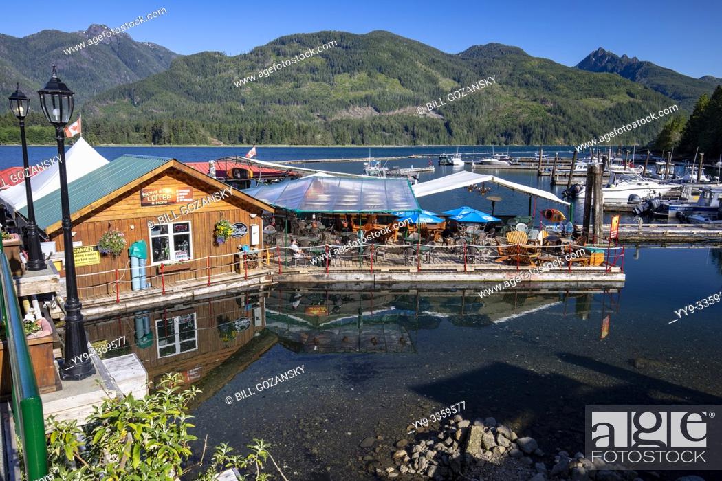 Stock Photo: Westview Marina and Lodge in Tahsis, near Gold River, Vancouver Island, British Columiba, Canada.