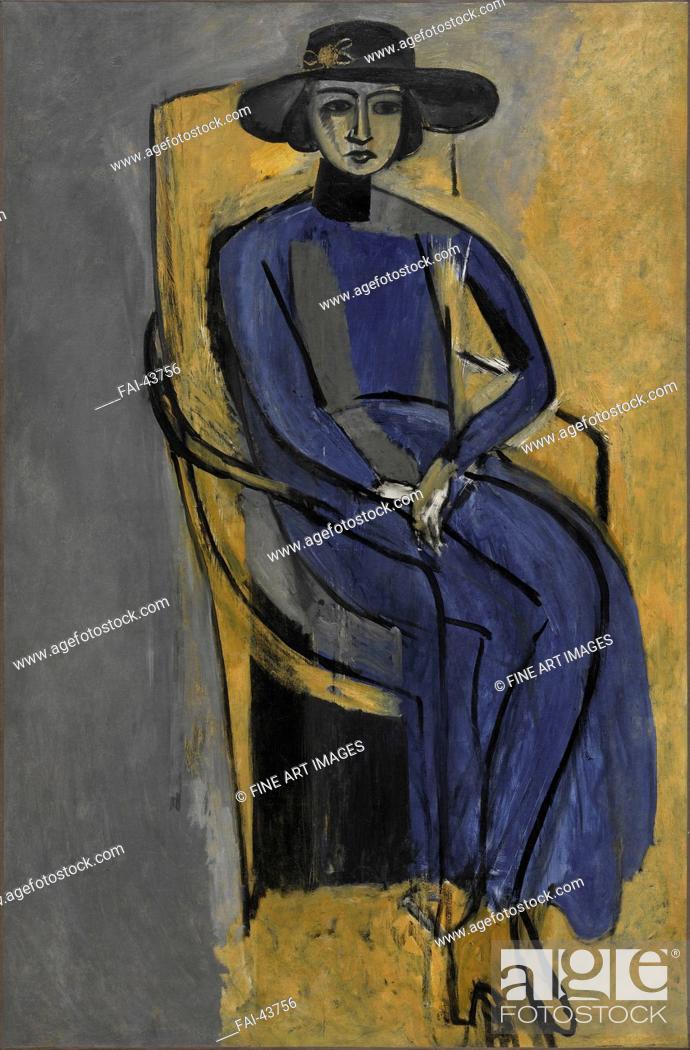 Stock Photo: Portrait of Greta Prozor by Matisse, Henri (1869-1954)/Oil on canvas/Modern/1916/France/Musée national d'art moderne, Centre Georges Pompidou.