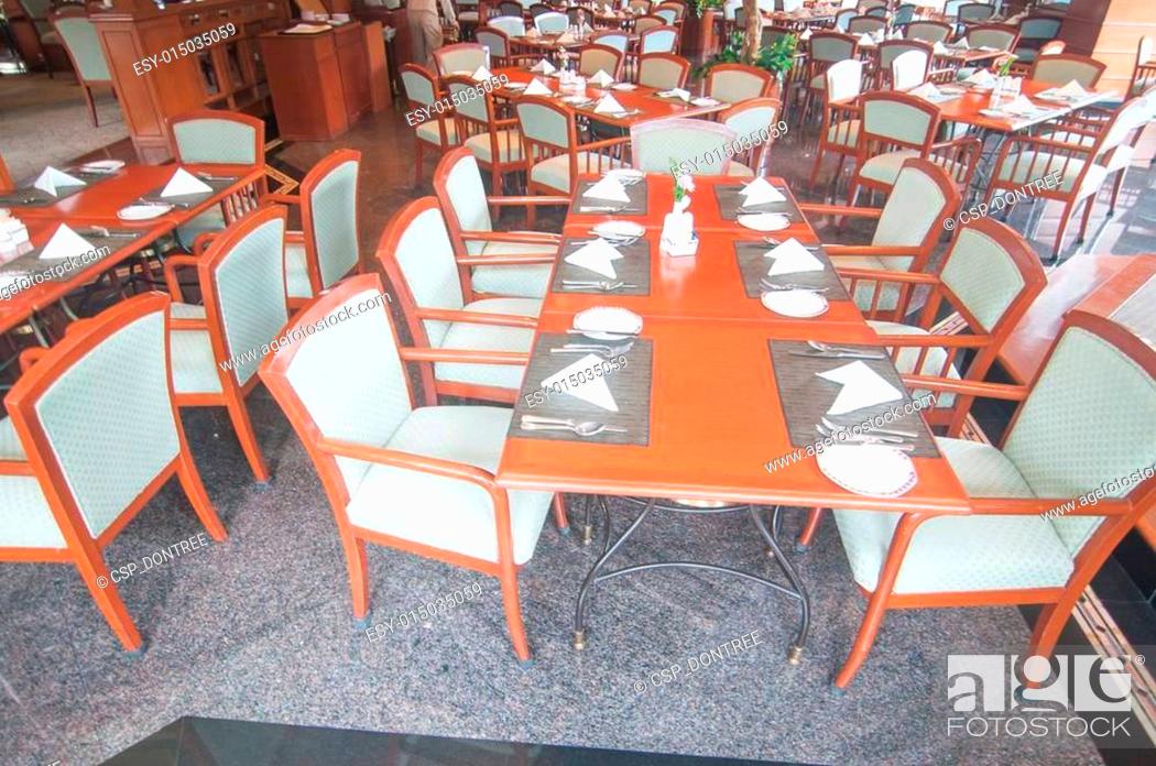 Stock Photo: Table arrangement in restaurant.