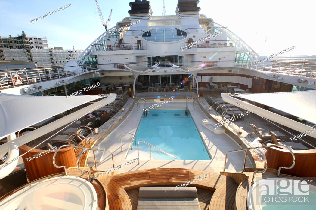 Stock Photo: Cruise ship ' Seaburn Encore ' interior, Marghera Harbor, ITALY-30-11-2016.