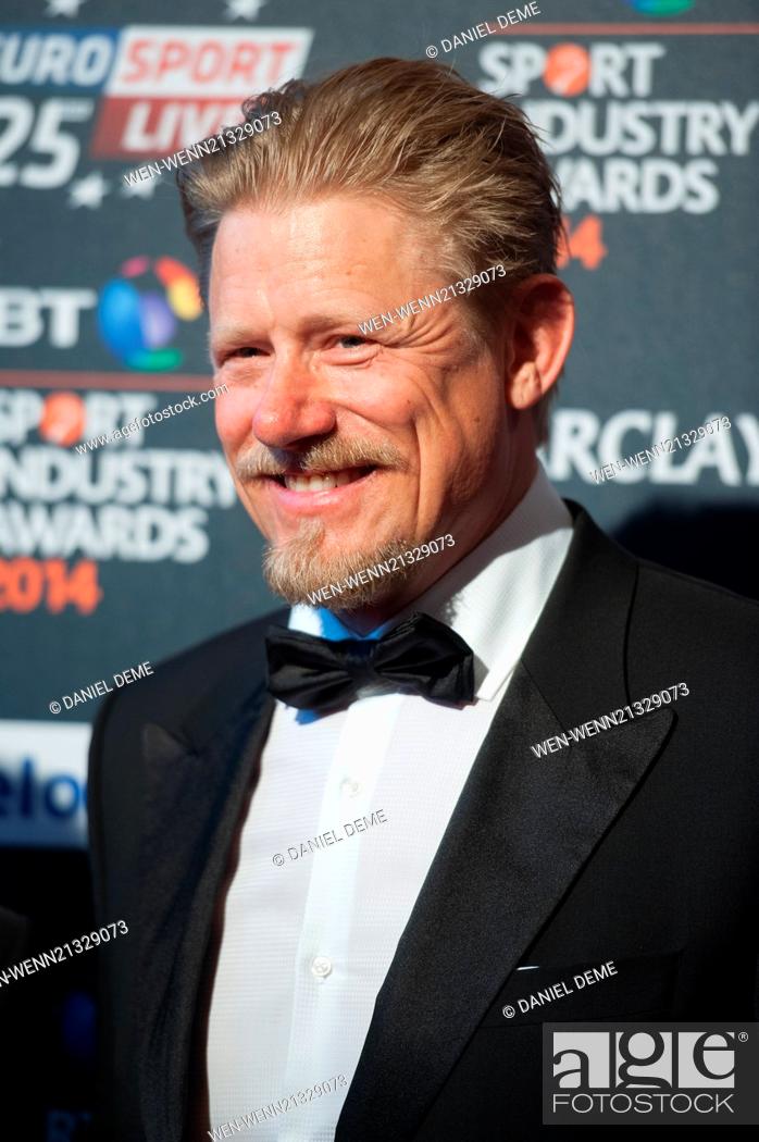 Photo de stock: BT Sport Industry Awards held at Battersea Evolution - Arrivals. Featuring: Peter Schmeichel Where: London, United Kingdom When: 08 May 2014 Credit: Daniel.